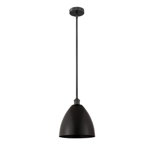 Innovations Bristol 12in 1-Light Mini Pendant | Industrial Matte Black Metal | Kitchen Island & Dining Room | 12 x 12 x | Model 616-1S-BK-MBD-12-BK-LED