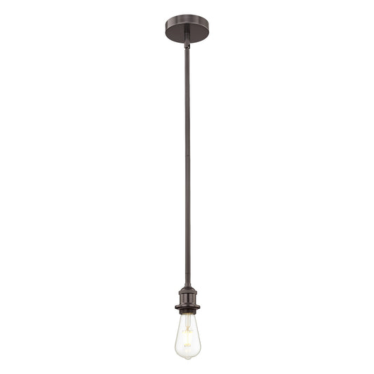 Innovations Lighting Edison 2in 1-Light Mini Pendant | Industrial Oil Rubbed Bronze Steel and Bare Bulb | Kitchen Island & Dining Room | Model 616-1S-OB