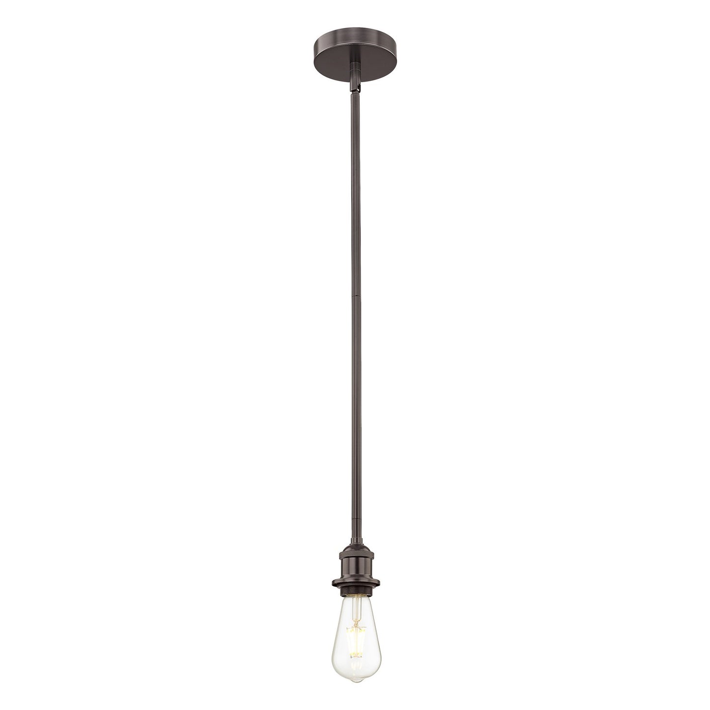 Innovations Lighting Edison 2in 1-Light Mini Pendant | Industrial Oil Rubbed Bronze Steel and Bare Bulb | Kitchen Island & Dining Room | Model 616-1S-OB
