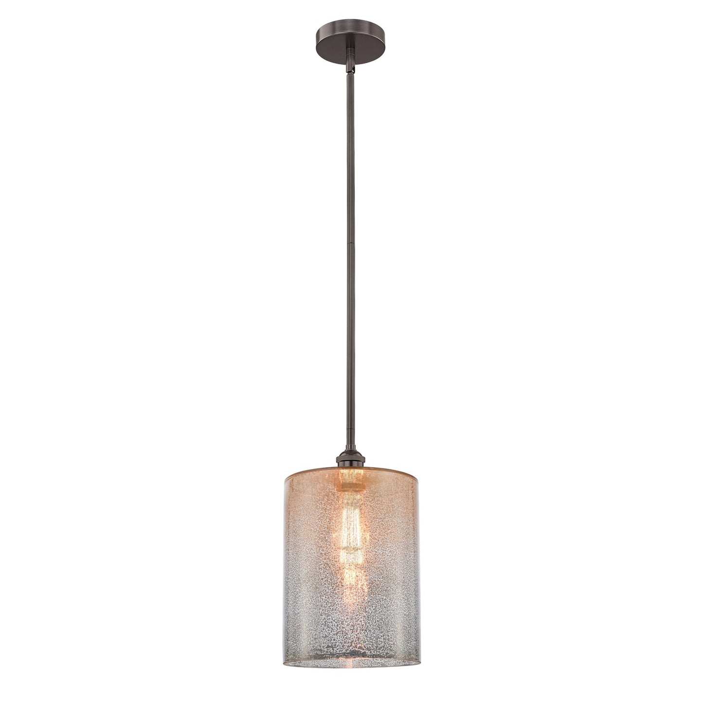 Innovations Cobbleskill 9in 1-Light Mini Pendant | Industrial Oil Rubbed Bronze Steel and Mercury Glass | Kitchen Island & Dining | Model 616-1S-OB-G116-L