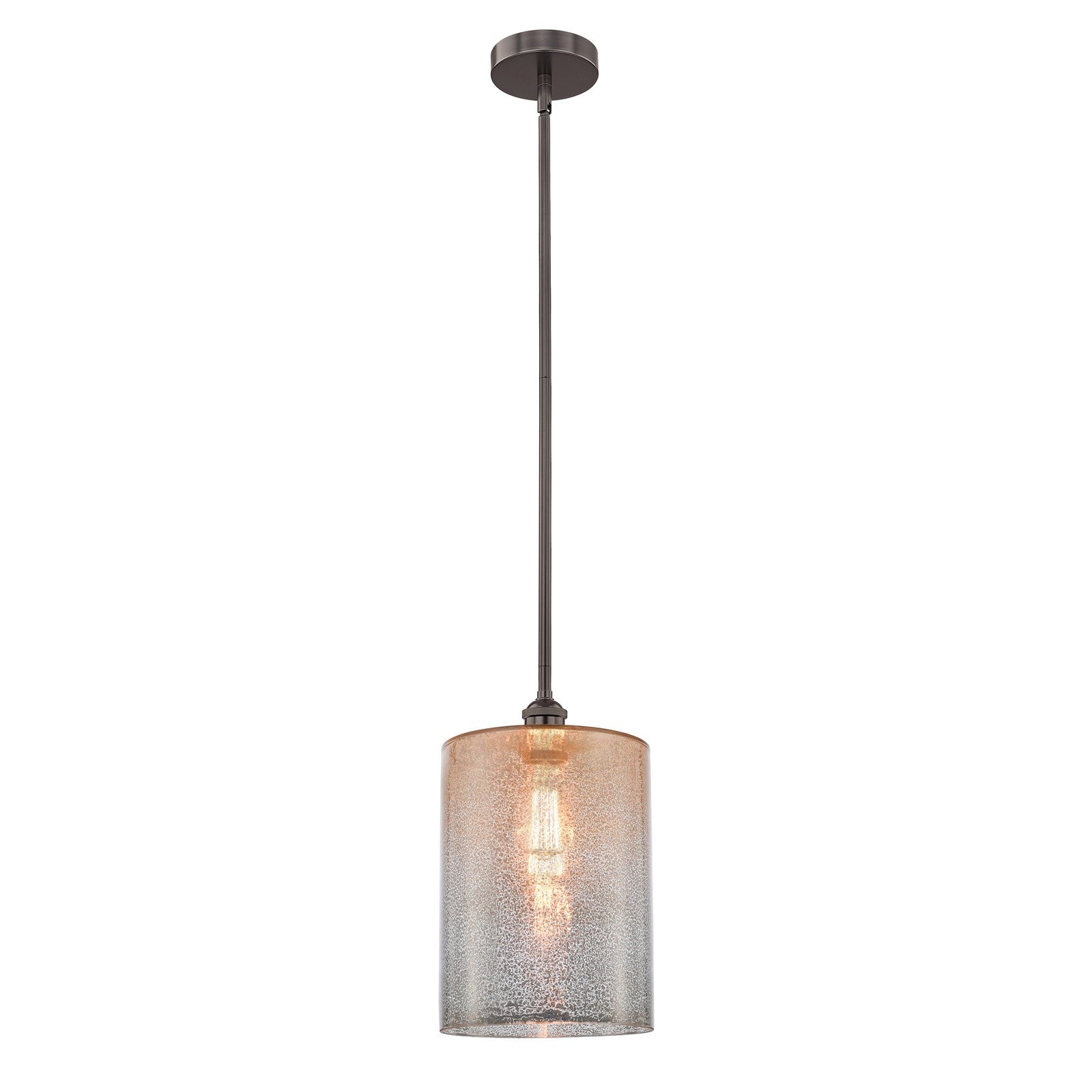 Innovations Cobbleskill 9in 1-Light Mini Pendant | Industrial Oil Rubbed Bronze Steel and Mercury Glass | Kitchen Island & Dining | Model 616-1S-OB-G116-L