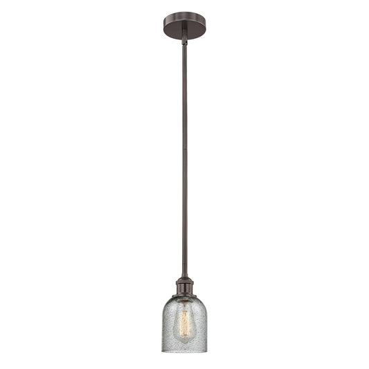 Innovations Caledonia 5in 1-Light Mini Pendant | Industrial Oil Rubbed Bronze and Charcoal Glass | Kitchen Island & Dining Room | 5 | Model 616-1S-OB-G257