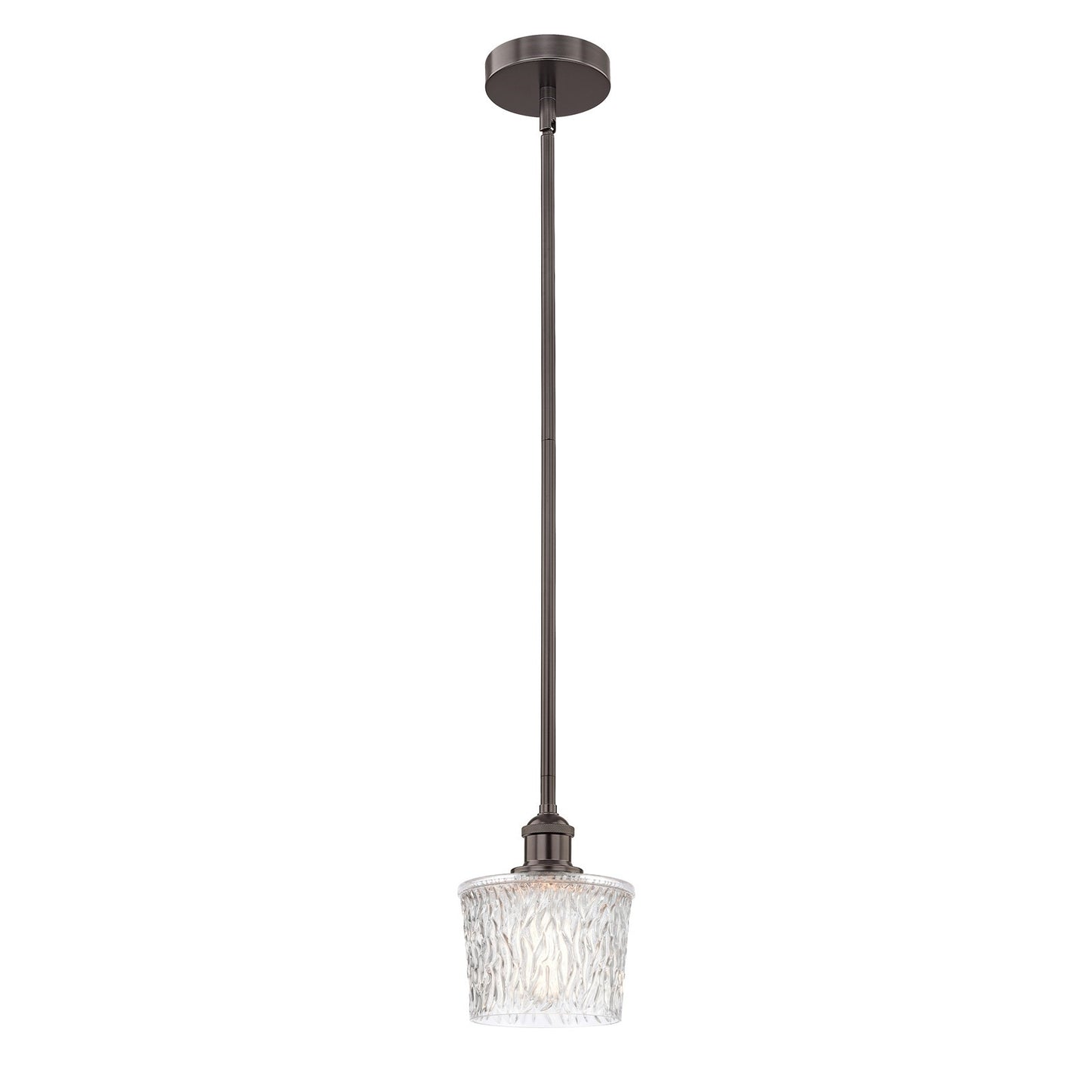 Innovations Niagara 1-Light 6.5in Mini Pendant | Industrial Oil Rubbed Bronze Steel and Clear Glass | Kitchen Island & Dining Room | Model 616-1S-OB-G402