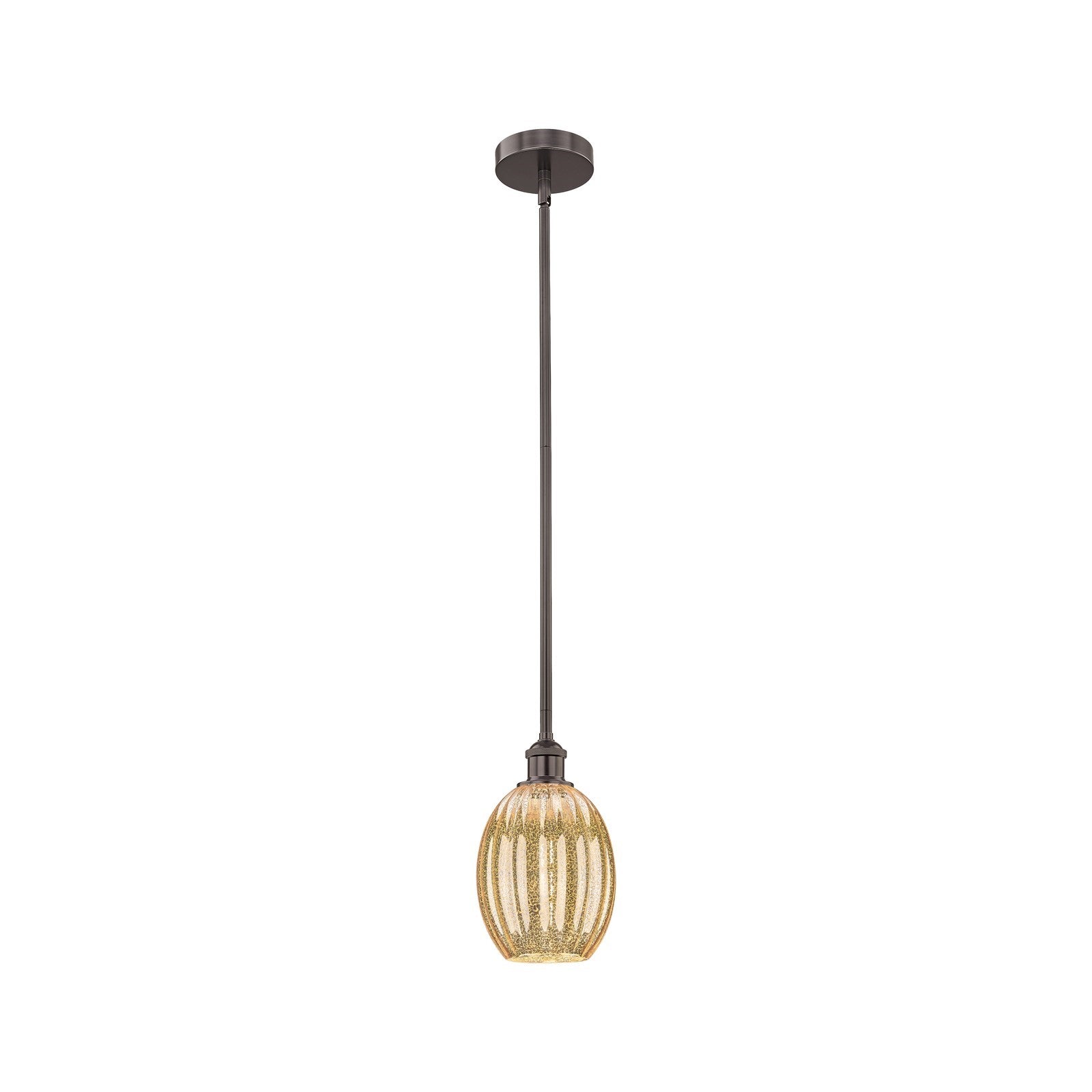 Innovations Lighting Preston Bulb 6.25in 1-Light Mini Pendant | Industrial Oil Rubbed Bronze Steel and Mercury Glass | Kitchen | Model 616-1S-OB-G459-6ME