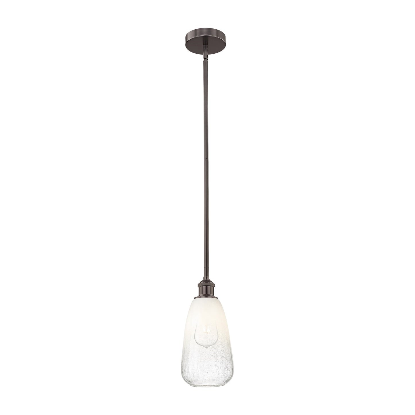 Innovations Brookhaven Almond 6in 1-Light Mini Pendant | Industrial Oil Rubbed Bronze Steel and Opal Glass | Kitchen Island & | Model 616-1S-OB-G480-6OP