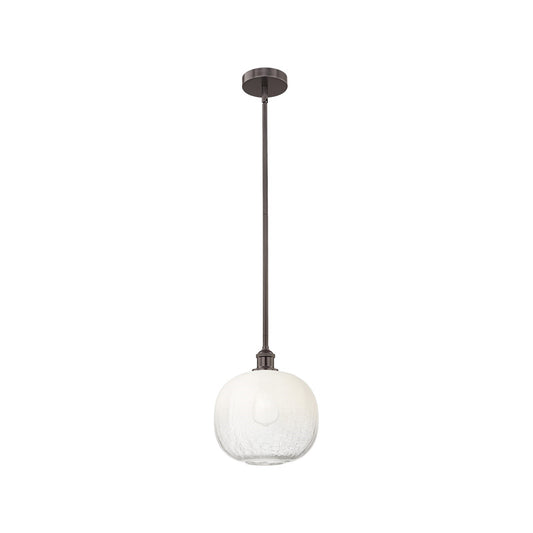 Innovations Brookhaven Sphere 11in 1-Light Mini Pendant | Industrial Oil Rubbed Bronze and Opal Glass | Kitchen Island & | Model 616-1S-OB-G481-10OP