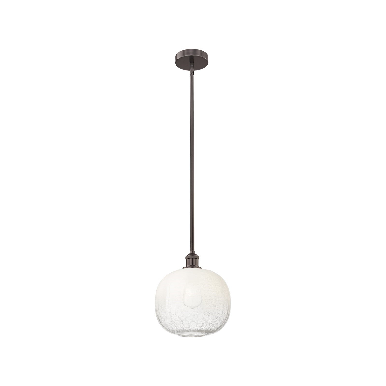 Innovations Brookhaven Sphere 11in 1-Light Mini Pendant | Industrial Oil Rubbed Bronze and Opal Glass | Kitchen Island & | Model 616-1S-OB-G481-10OP