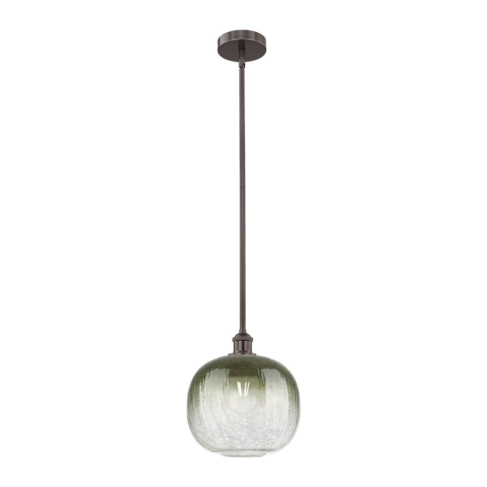 Innovations Brookhaven Sphere 11in 1-Light Mini Pendant | Industrial Oil Rubbed Bronze Steel and Slate Glass | Kitchen Island | Model 616-1S-OB-G481-10SL