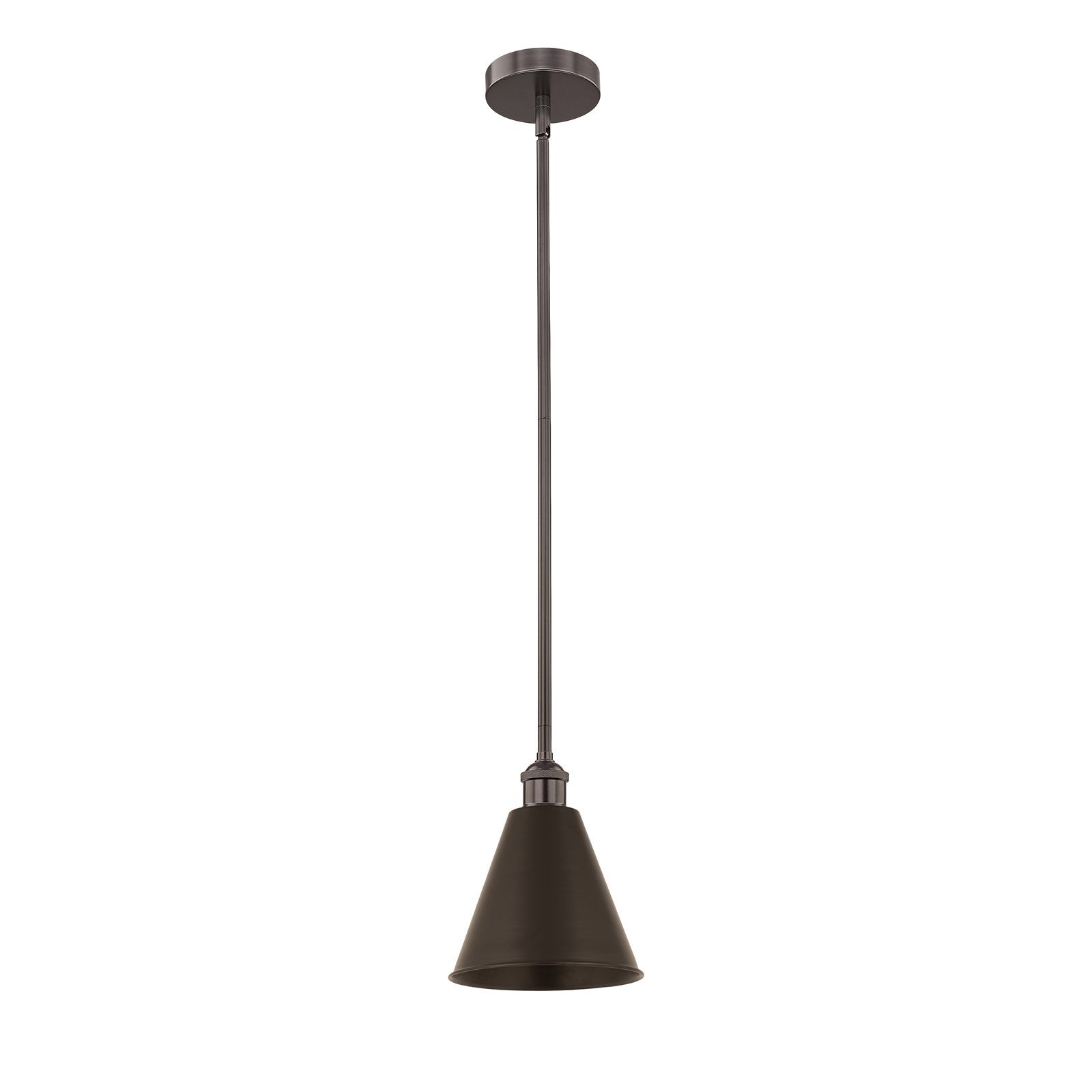 Innovations Berkshire 8in 1-Light Mini Pendant | Industrial Oil Rubbed Bronze Steel and Cast Brass Metal Shade | Kitchen | Model 616-1S-OB-MBC-8-OB-LED