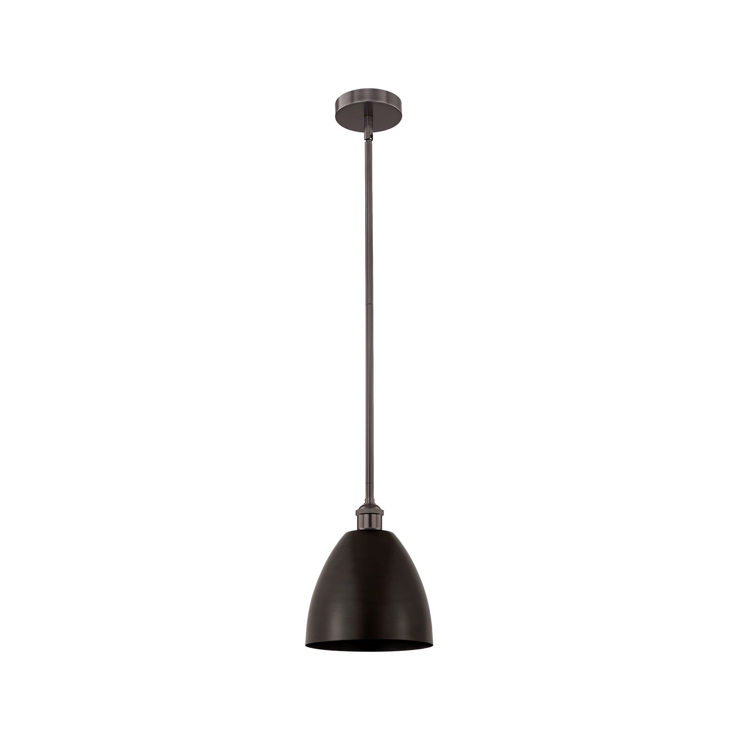 Innovations Bristol 9in 1-Light Mini Pendant | Industrial Oil Rubbed Bronze Steel and Cast Brass Metal Shade | Kitchen | Model 616-1S-OB-MBD-9-OB-LED