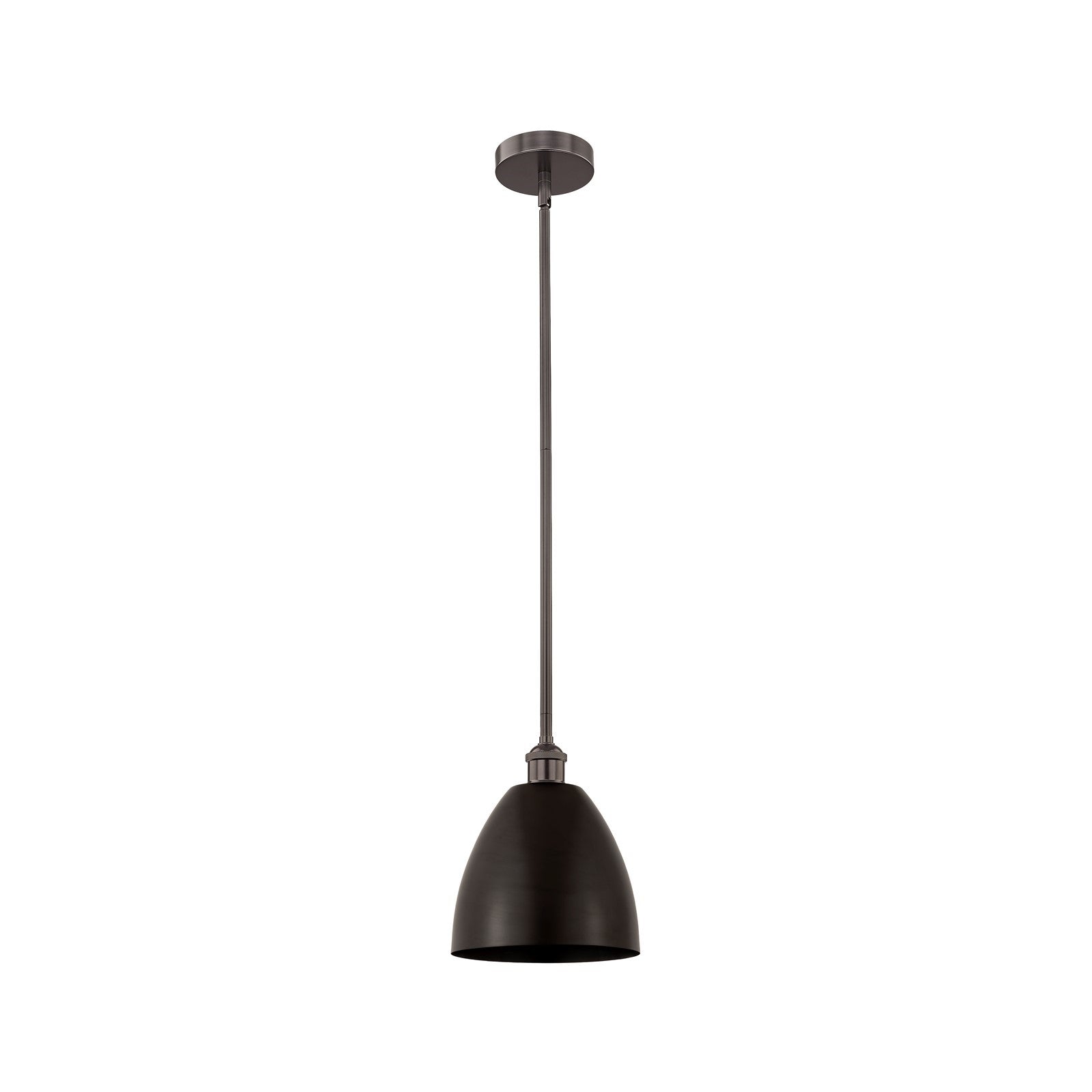 Innovations Bristol 9in 1-Light Mini Pendant | Industrial Oil Rubbed Bronze Steel and Cast Brass Metal Shade | Kitchen | Model 616-1S-OB-MBD-9-OB-LED