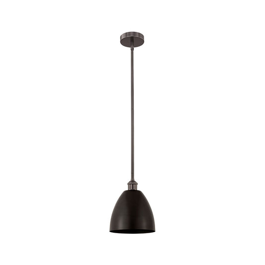 Innovations Bristol 9in 1-Light Mini Pendant | Industrial Oil Rubbed Bronze Steel and Cast Brass Metal Shade | Kitchen | Model 616-1S-OB-MBD-9-OB-LED