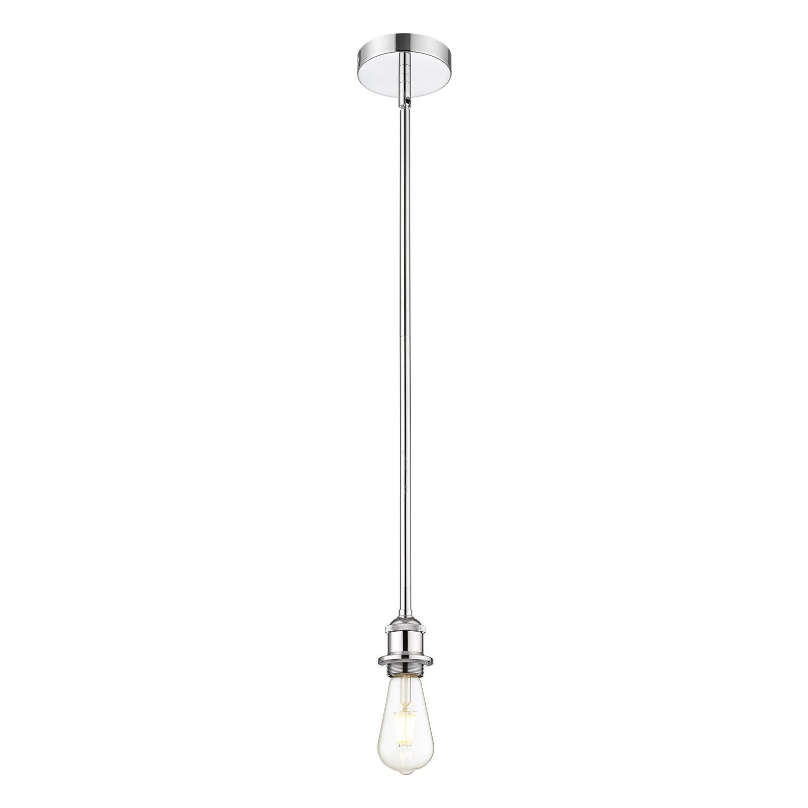 Innovations Lighting Edison 2in 1-Light Mini Pendant | Contemporary Polished Chrome Steel | Kitchen Island | 2 x 2 x 3.75 in | Model 616-1S-PC