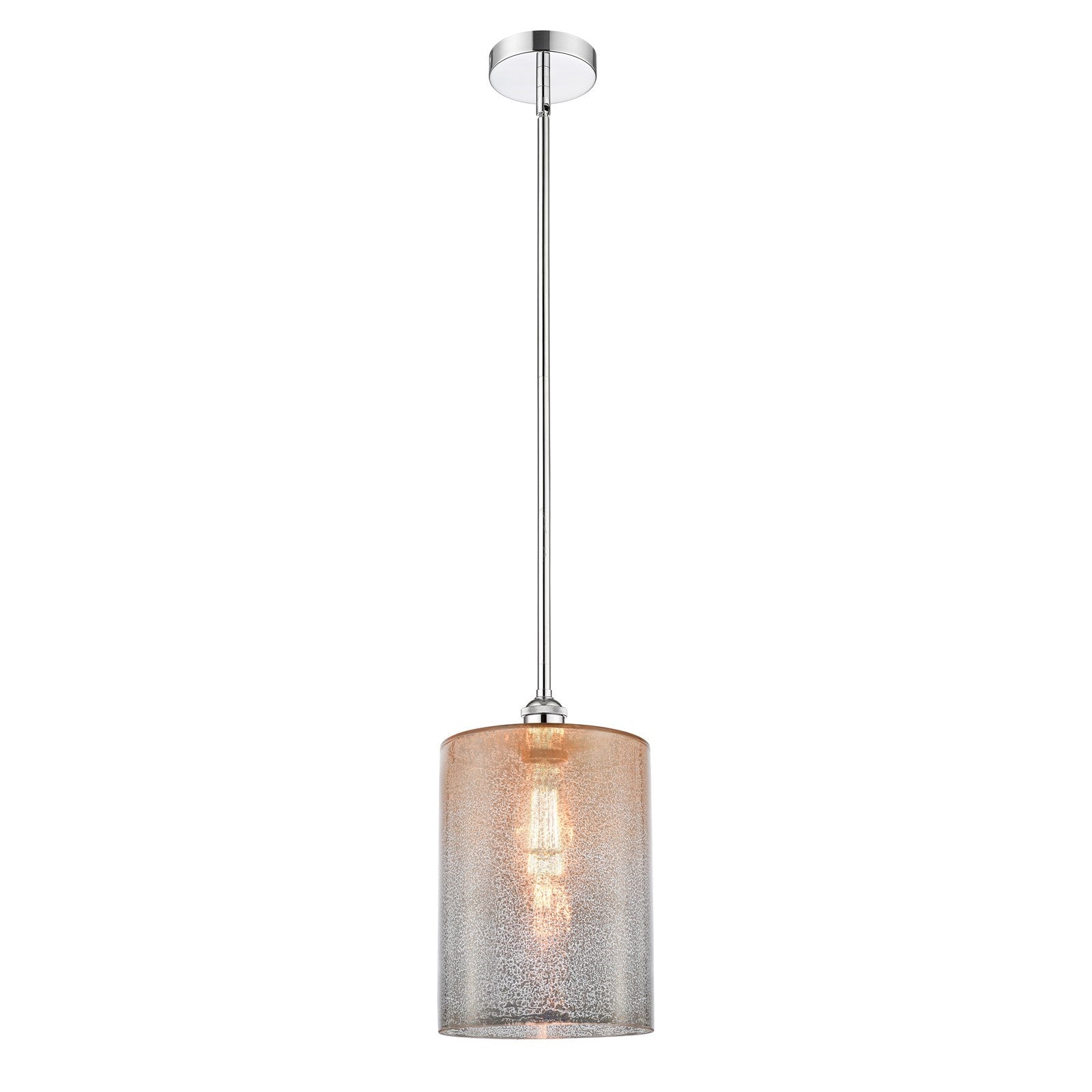 Innovations Cobbleskill 9in 1-Light Mini Pendant | Art Nouveau Industrial Polished Chrome and Mercury Glass | Kitchen Island & | Model 616-1S-PC-G116-L