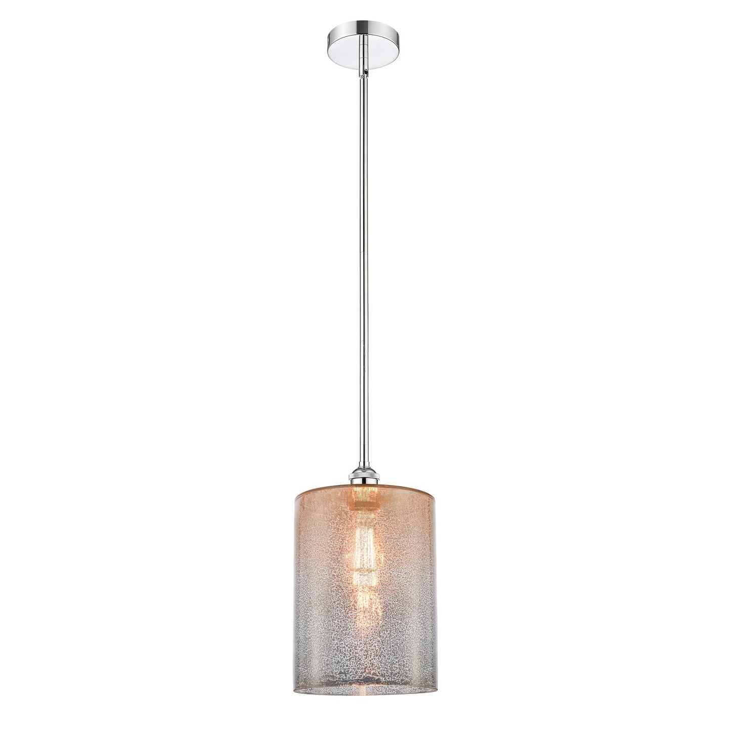 Innovations Cobbleskill 9in 1-Light Mini Pendant | Art Nouveau Industrial Polished Chrome and Mercury Glass | Kitchen Island & | Model 616-1S-PC-G116-L