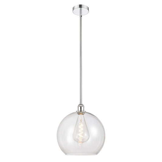 Innovations Athens 14in 1-Light Pendant | Industrial Polished Chrome and Clear Glass | Kitchen Island & Dining Room | 13.75 x | Model 616-1S-PC-G122-14