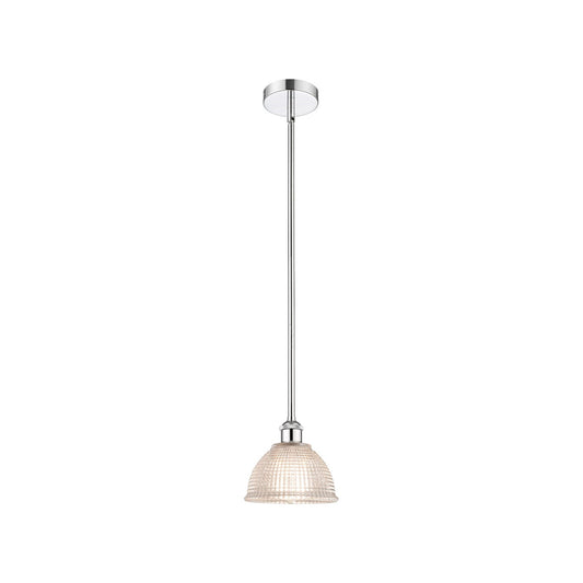 Innovations Arietta 8in 1-Light Mini Pendant | Industrial Polished Chrome Steel and Clear Glass | Kitchen Island & Dining Room | Model 616-1S-PC-G422-LED