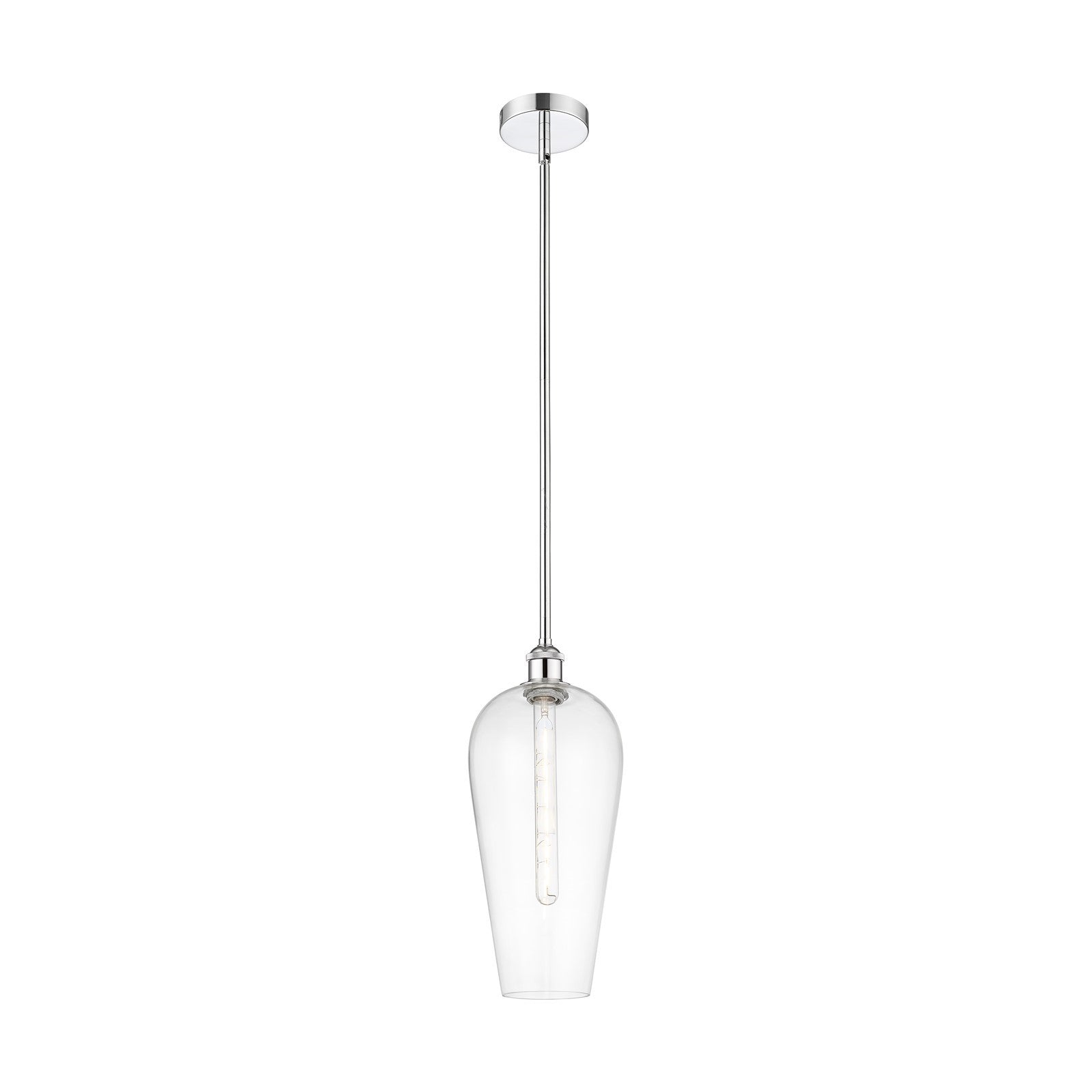 Innovations Chelsea 8in 1-Light Mini Pendant | Industrial Polished Chrome Steel and Clear Glass | Kitchen Island & Dining Room | Model 616-1S-PC-G456-8CL