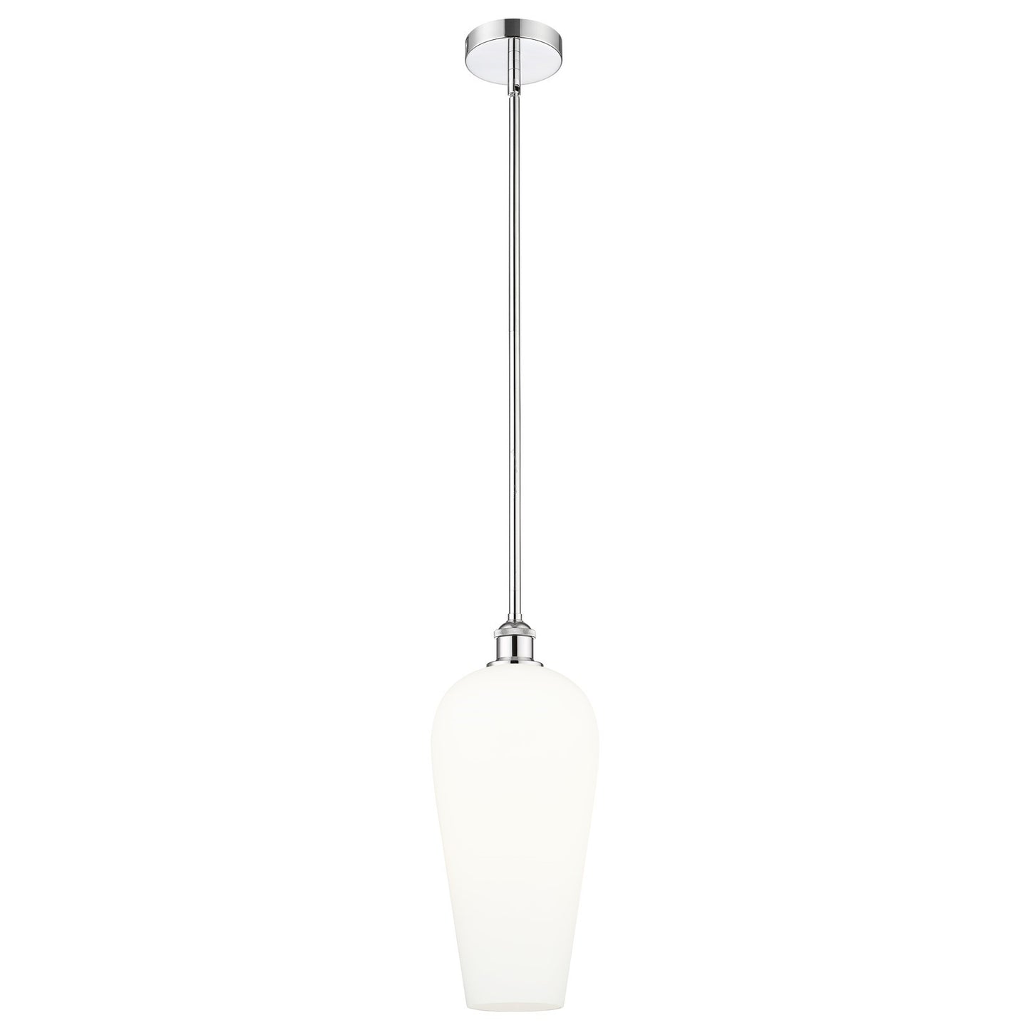 Innovations Chelsea 8in 1-Light Mini Pendant | Industrial Polished Chrome and White Glass | Kitchen Island & Dining Room | 8 x | Model 616-1S-PC-G456-8WH