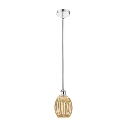 Innovations Preston Bulb 6in 1-Light Mini Pendant | Industrial Polished Chrome Steel and Mercury Glass | Kitchen Island & | Model 616-1S-PC-G459-6ME