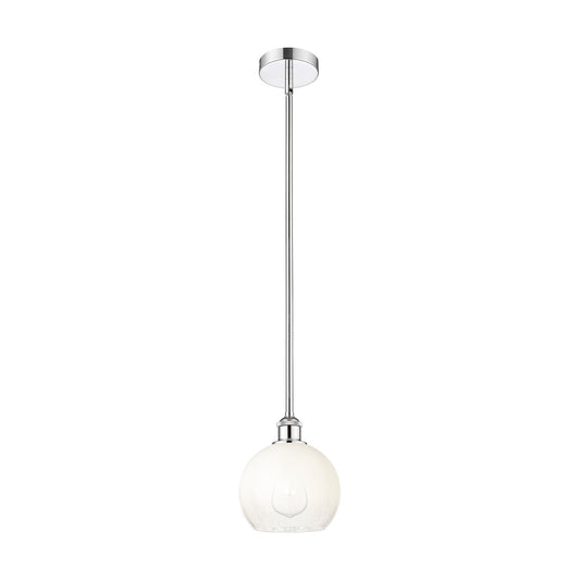 Innovations Brookhaven Globe 8in 1-Light Mini Pendant | Industrial Polished Chrome Steel and Opal Glass | Kitchen Island | 7.88 | Model 616-1S-PC-G483-8OP