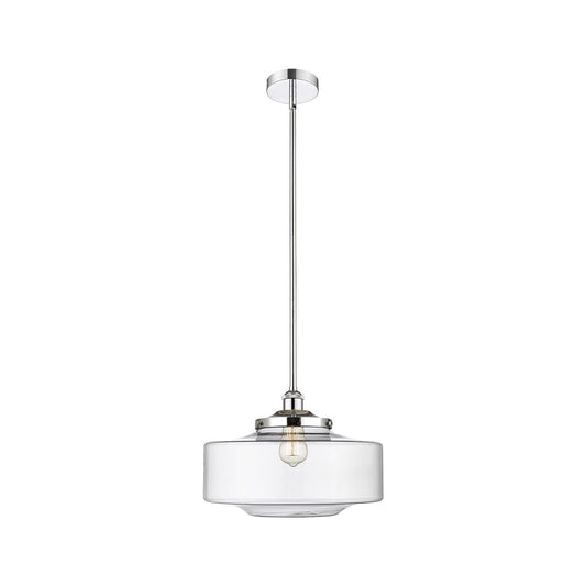 Innovations Bridgeton 16in 1-Light Mini Pendant | Traditional Polished Chrome and Clear Glass | Kitchen Island & Dining Room | Model 616-1S-PC-G692-16