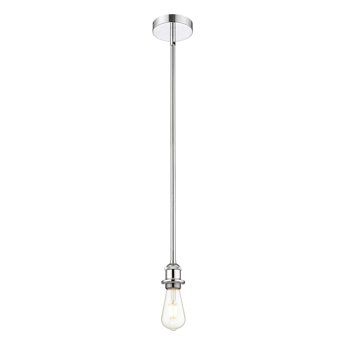 Innovations Lighting Edison 2in 1-Light Mini Pendant | Contemporary Polished Chrome Steel and Vintage LED | Kitchen Island & Dining | Model 616-1S-PC-LED