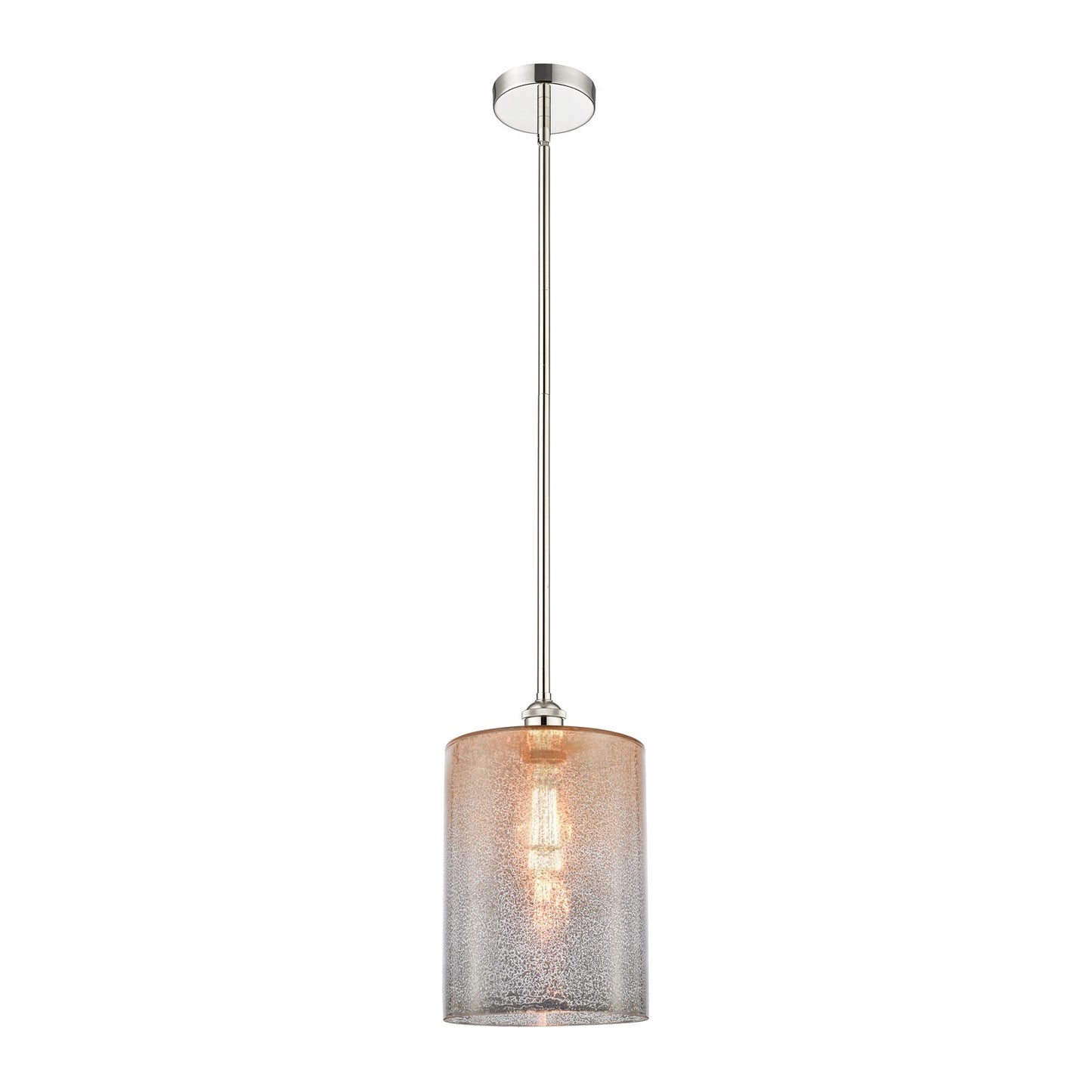 Innovations Cobbleskill 9in 1-Light Mini Pendant | Art Nouveau Polished Nickel and Mercury Glass | Kitchen Island & Dining Room | Model 616-1S-PN-G116-L