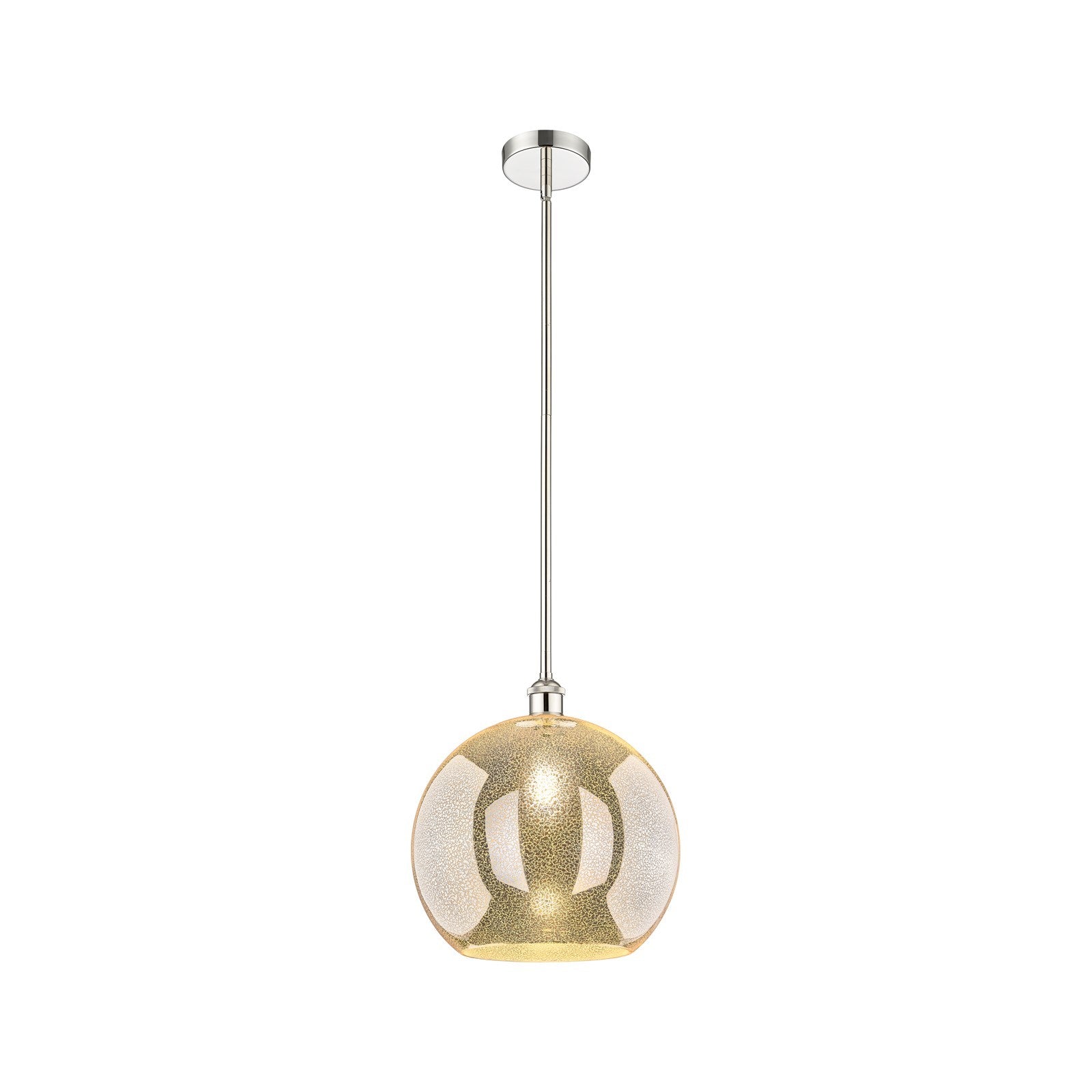 Innovations Athens 14in 1-Light Pendant | Industrial Polished Nickel and Mercury Glass | Kitchen Island & Dining Room | 13.75 x | Model 616-1S-PN-G128-14