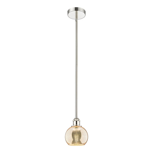 Innovations Athens 6in 1-Light Mini Pendant | Industrial Polished Nickel Steel and Mercury Glass | Kitchen Island & Dining Room | Model 616-1S-PN-G128-6