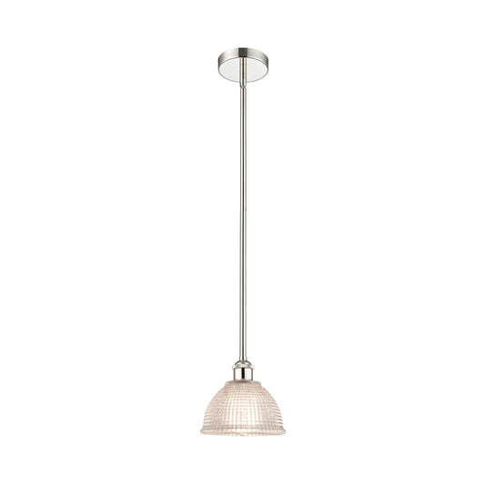 Innovations Arietta 8in 1-Light Mini Pendant | Industrial Modern Polished Nickel and Clear Glass | Kitchen Island & Dining Room | 8 | Model 616-1S-PN-G422