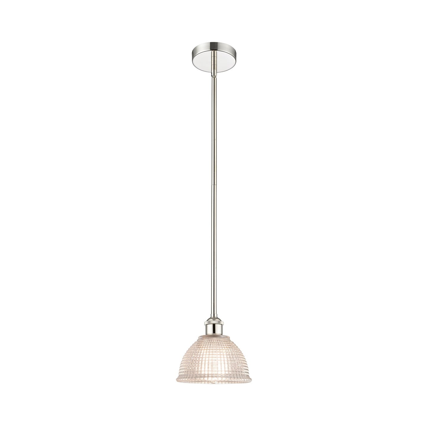 Innovations Arietta 8in 1-Light Mini Pendant | Industrial Modern Polished Nickel and Clear Glass | Kitchen Island & Dining Room | 8 | Model 616-1S-PN-G422