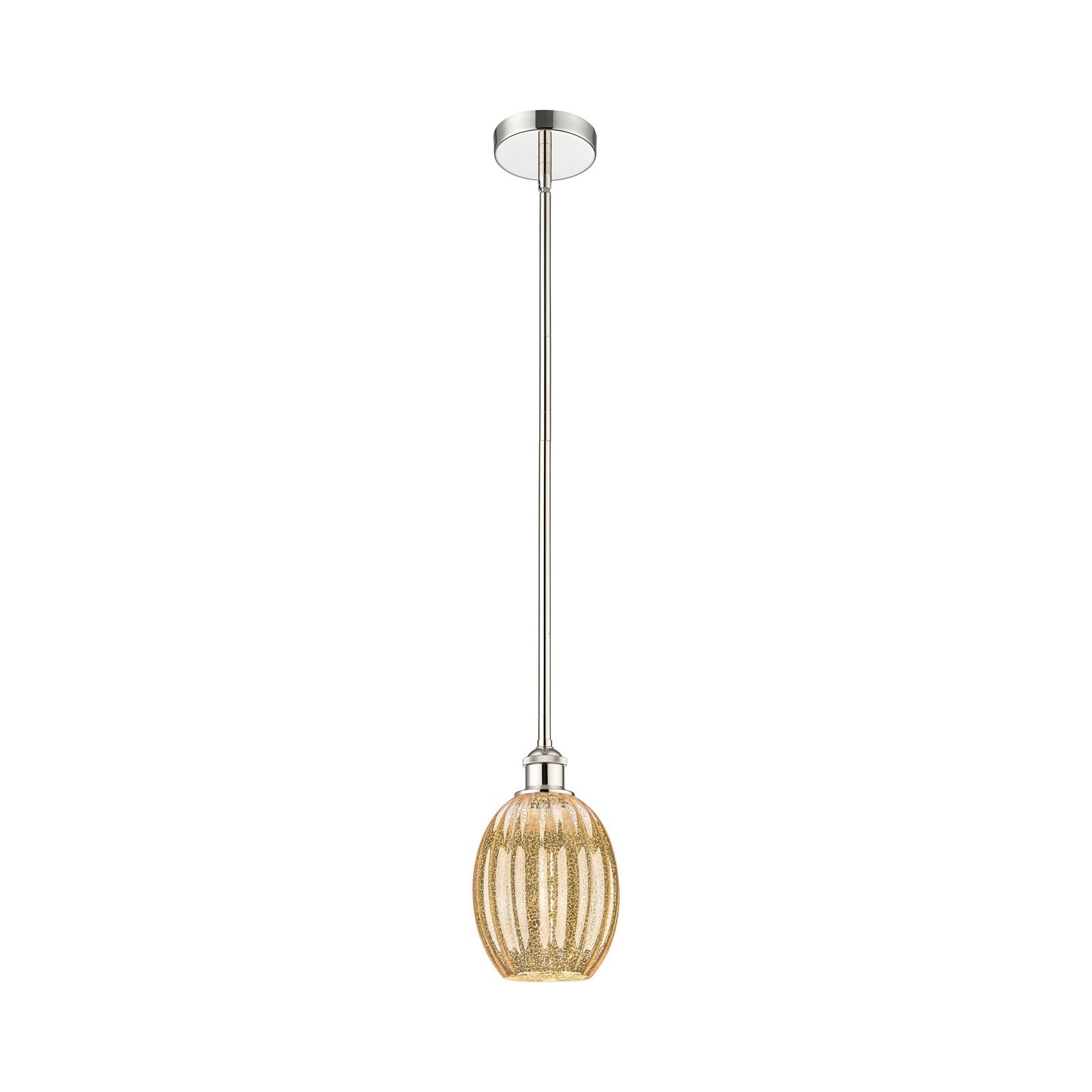 Innovations Preston Bulb 6in 1-Light Mini Pendant | Industrial Polished Nickel Steel and Mercury Glass | Kitchen Island & | Model 616-1S-PN-G459-6ME