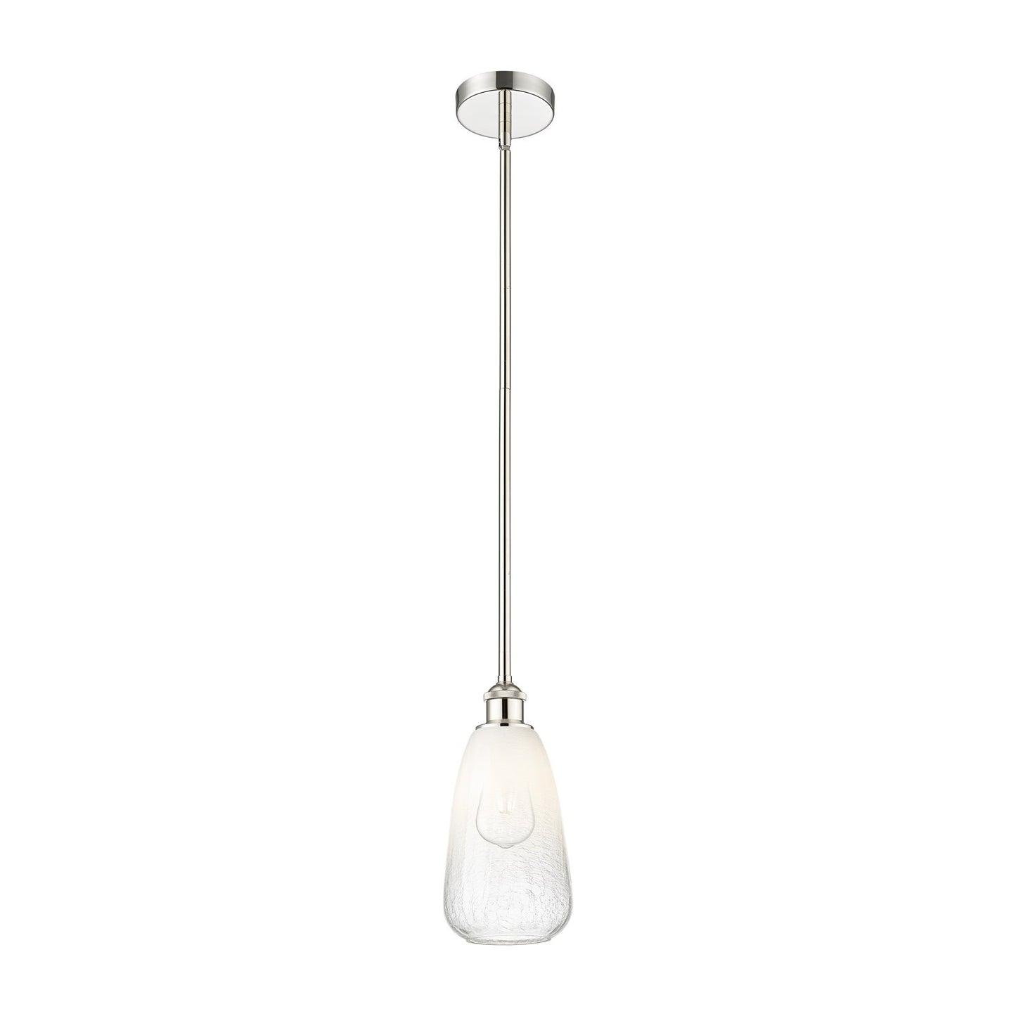 Innovations Brookhaven Almond 6in 1-Light Mini Pendant | Industrial Polished Nickel Steel and Opal Glass | Kitchen Island & | Model 616-1S-PN-G480-6OP