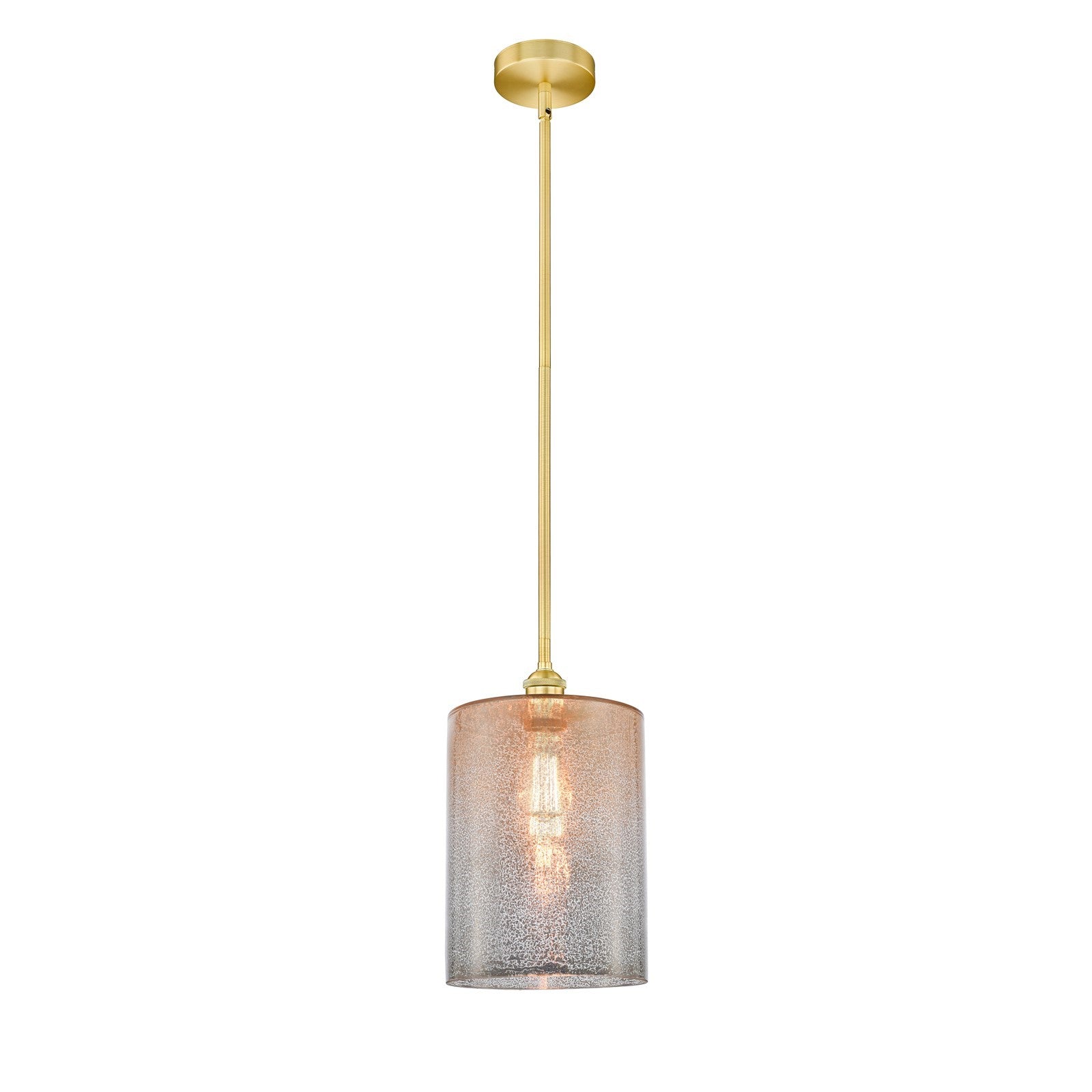 Innovations Cobbleskill 9in 1-Light Mini Pendant | Industrial Satin Gold Steel and Mercury Glass | Kitchen Island & Dining Room | Model 616-1S-SG-G116-L