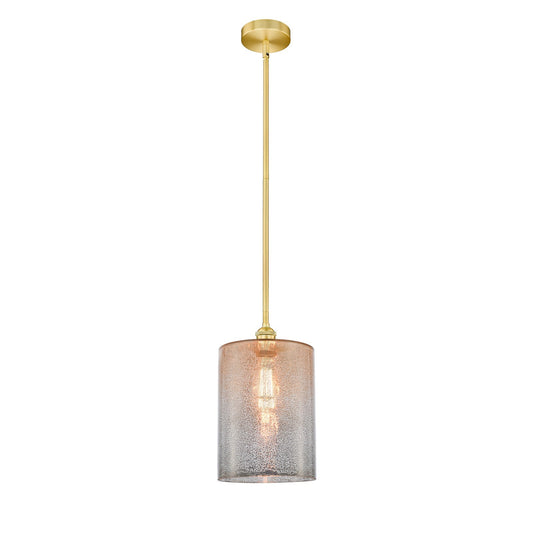 Innovations Cobbleskill 9in 1-Light Mini Pendant | Industrial Satin Gold Steel and Mercury Glass | Kitchen Island & Dining Room | Model 616-1S-SG-G116-L