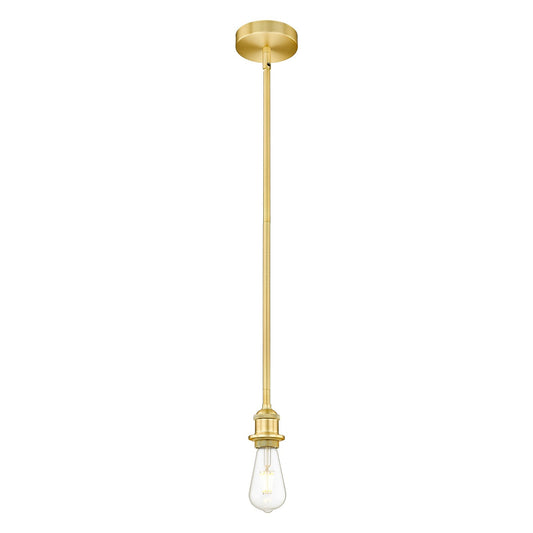 Innovations Lighting Edison 2in 1-Light Mini Pendant | Contemporary Satin Gold Steel and Vintage LED | Kitchen Island & Dining Room | Model 616-1S-SG-LED