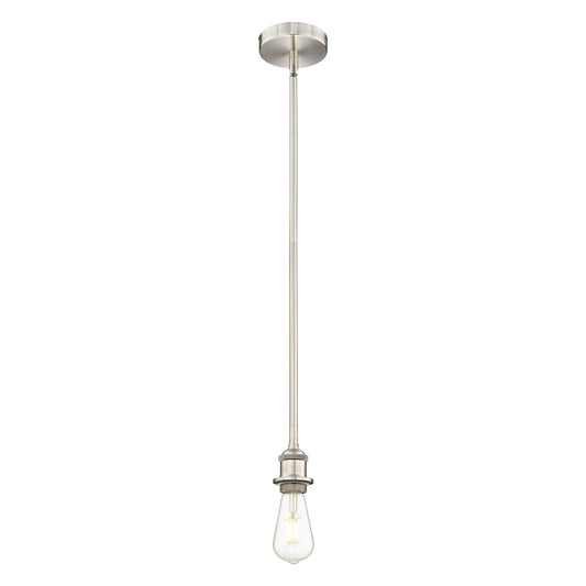 Innovations Lighting Edison 2in 1-Light Mini Pendant | Contemporary Satin Nickel Steel and Bare Bulb | Kitchen Island & Dining Room | 2 | Model 616-1S-SN