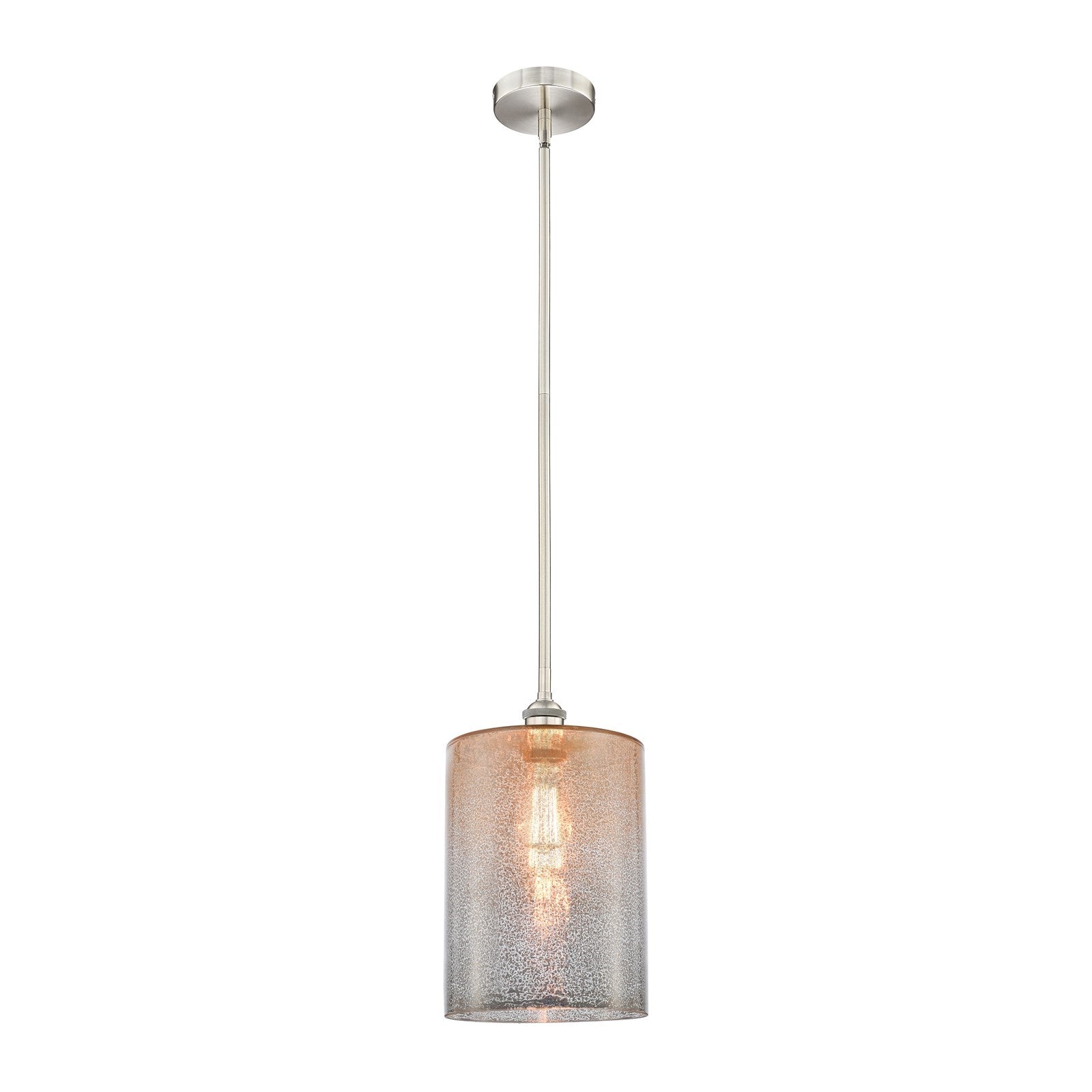 Innovations Cobbleskill 9in 1-Light Mini Pendant | Industrial Brushed Satin Nickel and Mercury Glass | Kitchen Island & Dining | Model 616-1S-SN-G116-L