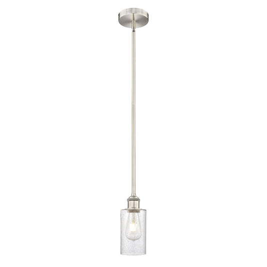 Innovations Clymer 4in 1-Light Mini Pendant | Art Nouveau Brushed Satin Nickel Steel and Seedy Glass | Kitchen Island & Dining Room | Model 616-1S-SN-G804