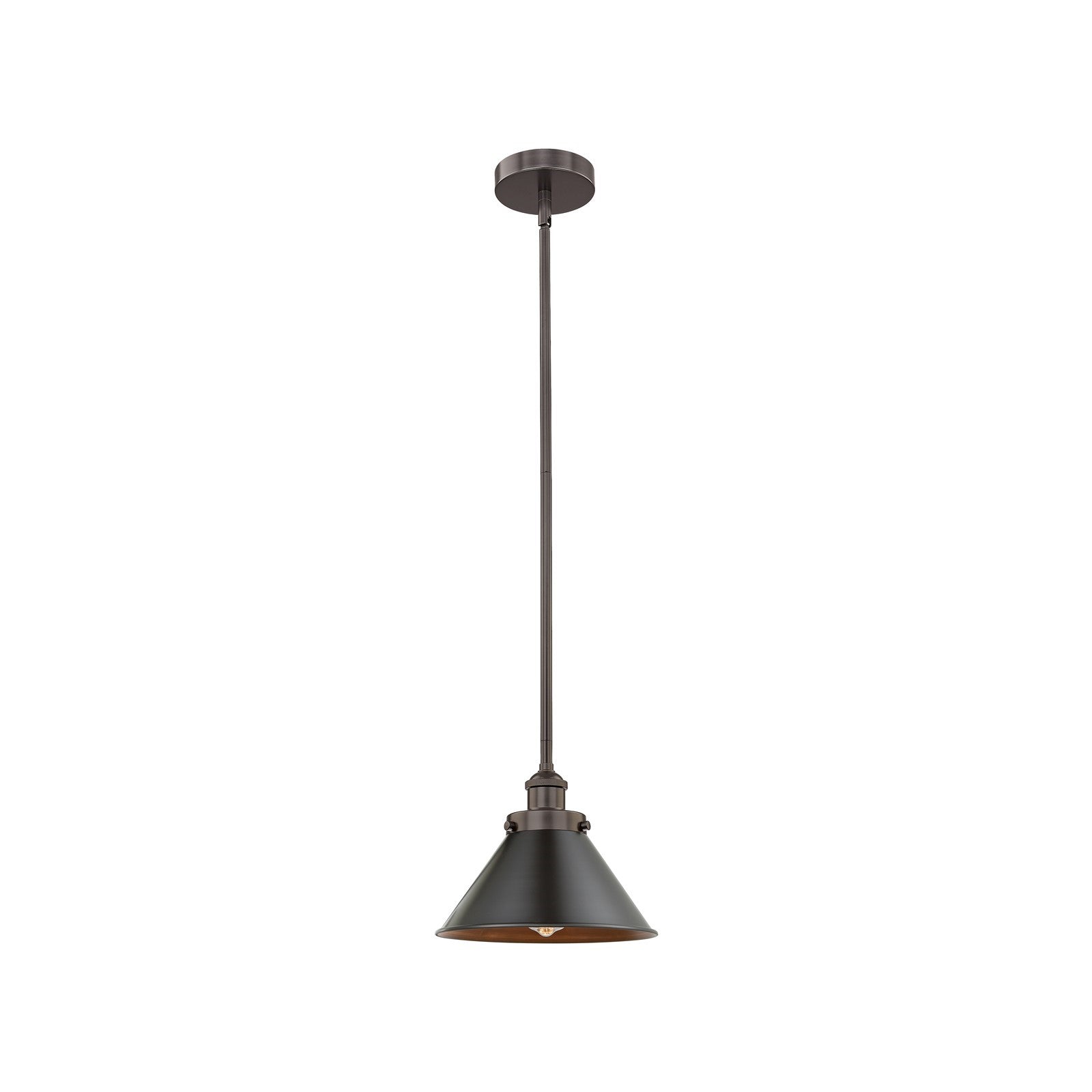 Innovations Briarcliff 10in 1-Light Mini Pendant | Industrial Oil Rubbed Bronze Steel and Oil Rubbed Bronze Metal | Kitchen | Model 616-1SH-OB-M10-OB-LED
