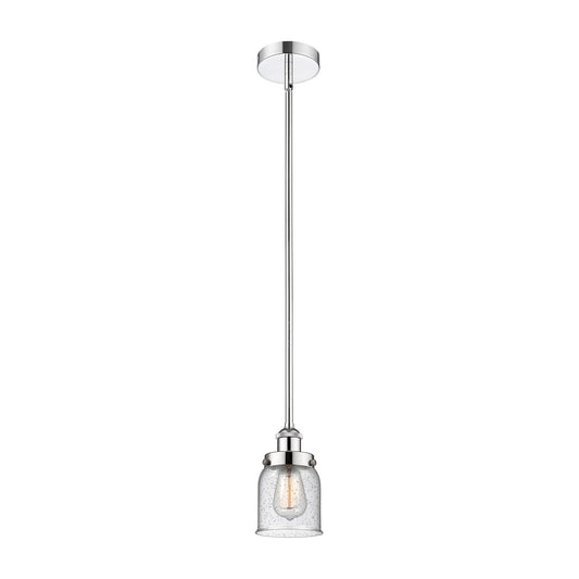 Innovations Bell 5in 1-Light Mini Pendant | Industrial Farmhouse Polished Chrome and Seedy Glass | Kitchen Island & Dining Room | 5 | Model 616-1SH-PC-G54