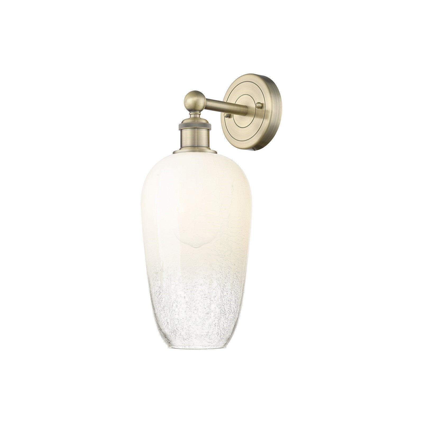 Innovations Brookhaven Flute 7in 1-Light Wall Sconce | Industrial Antique Brass Steel and Opal Glass | Bathroom & Hallway | Model 616-1W-AB-G484-7OP