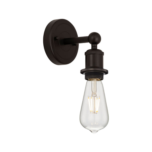 Innovations Edison 1-Light 4.5in Wall Sconce | Industrial Oil Rubbed Bronze Steel and Cast Brass | Bathroom & Hallway Accent | 4.5 x | Model 616-1W-OB