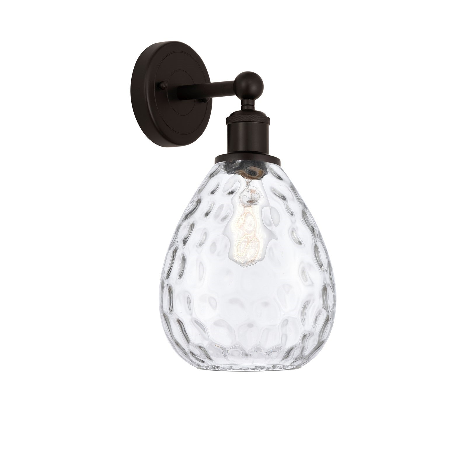 Innovations Waverly 8in 1-Light Wall Sconce | Industrial Oil Rubbed Bronze Steel and Clear Glass | Living Room & Hallway Accent | 8 | Model 616-1W-OB-G372