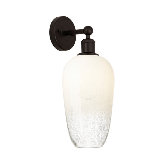 Innovations Brookhaven Flute 7in 1-Light Wall Sconce | Industrial Oil Rubbed Bronze Steel and Opal Glass | Living Room & | Model 616-1W-OB-G484-7OP