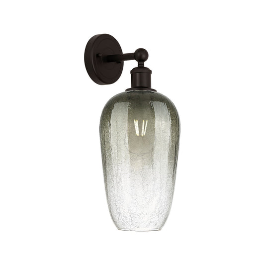 Innovations Brookhaven Flute 7in 1-Light Wall Sconce | Industrial Oil Rubbed Bronze Steel and Slate Glass | Bathroom & Hallway | Model 616-1W-OB-G484-7SL