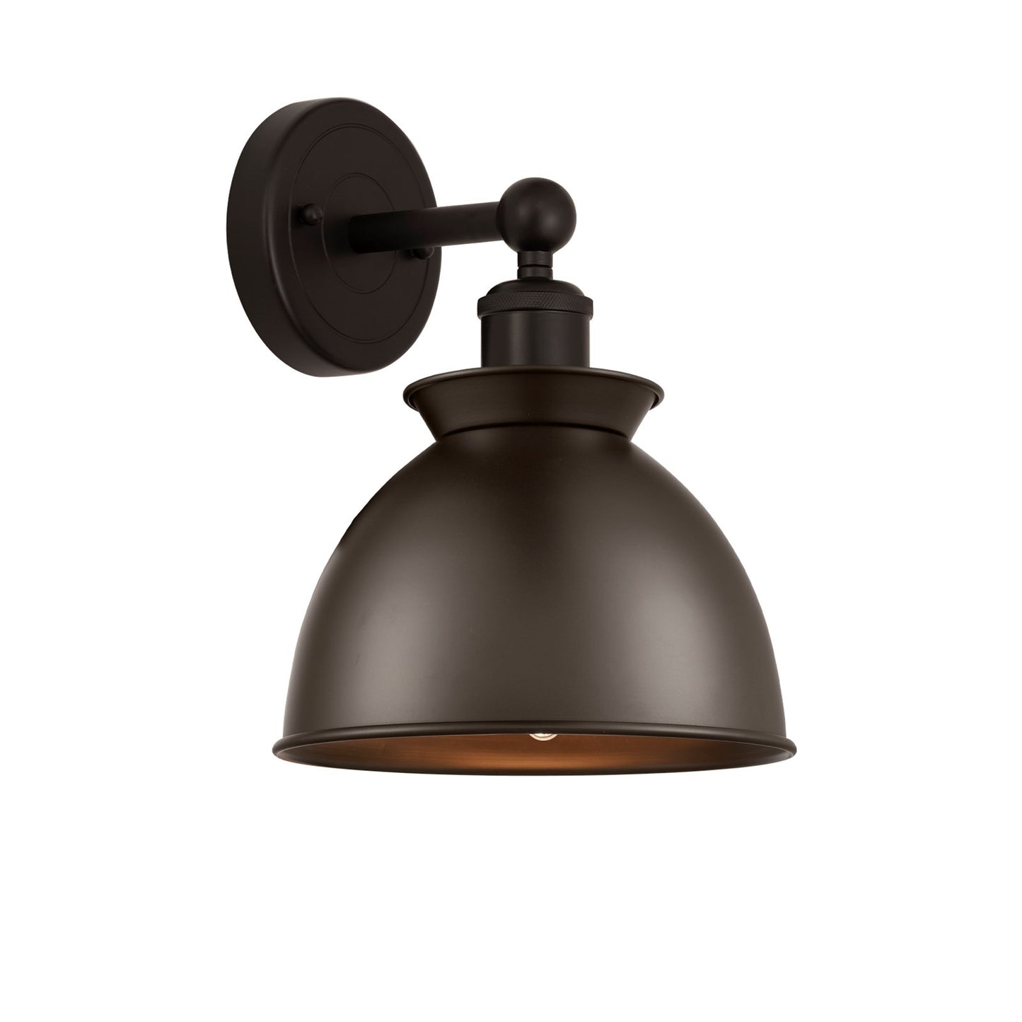 Innovations Adirondack 8.25in 1-Light Wall Sconce | Industrial Oil Rubbed Bronze Steel and Oil Rubbed Bronze Metal Shade | Damp | Model 616-1W-OB-M14-OB