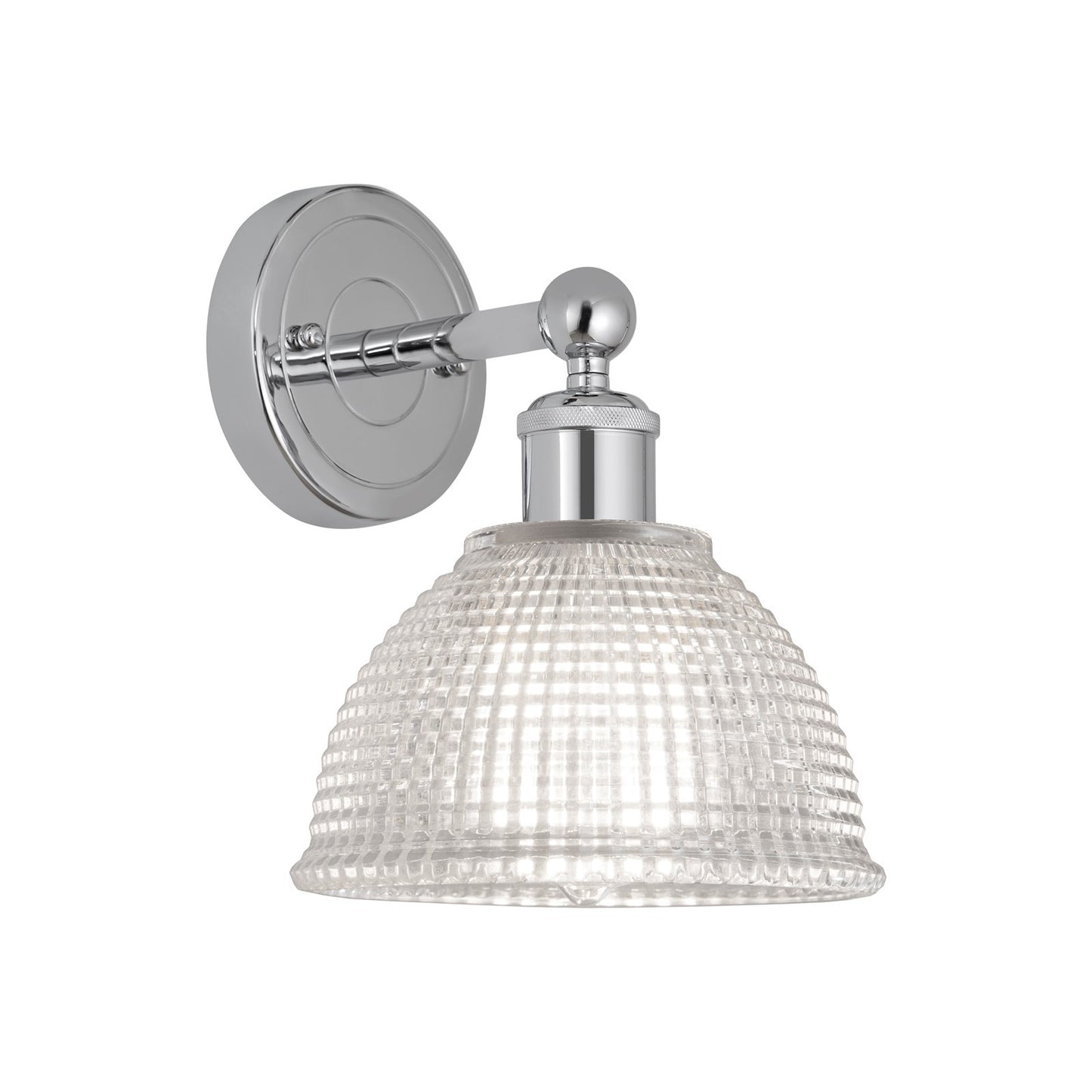 Innovations Arietta 8in 1-Light Wall Sconce | Industrial Modern Contempo Polished Chrome and Clear Glass | Bathroom & Hallway | Model 616-1W-PC-G422