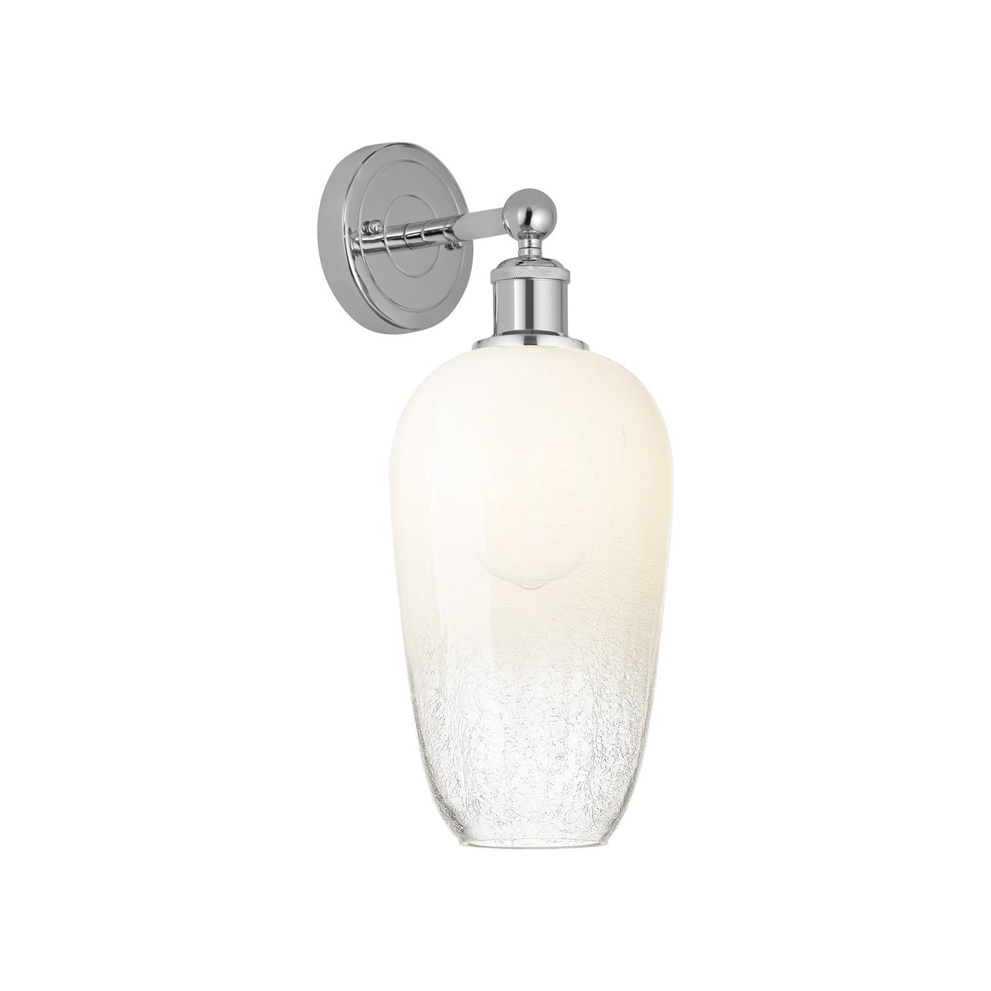 Innovations Brookhaven Flute 7in 1-Light Wall Sconce | Industrial Modern Polished Chrome and Opal Glass | Bathroom & Hallway | Model 616-1W-PC-G484-7OP